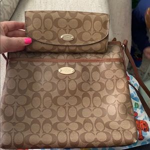 Crossbody Authentic Coach Purse and Wallet
